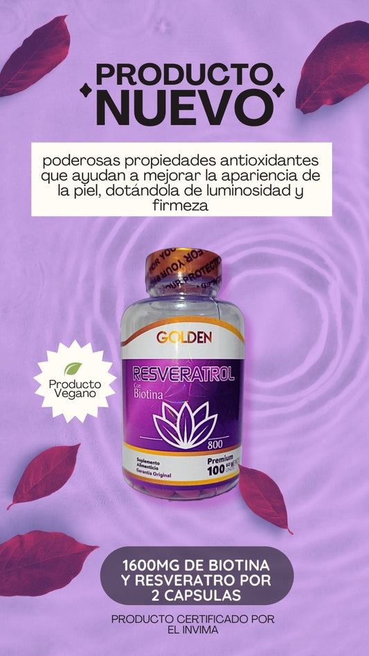 RESVERATROL + BIOTINAⓇ PRODUCTO 100% NATURAL
